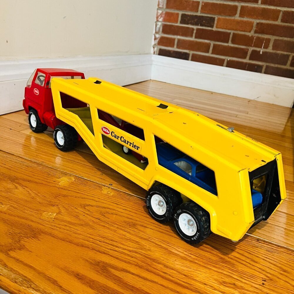 Vintage 1970's Mighty Tonka Pressed Steel 34" Car Carrier Transporter #3991 - Picture 10 of 16